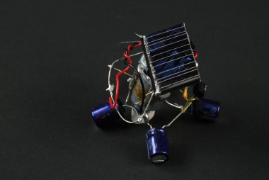 Solar energy robot clipart