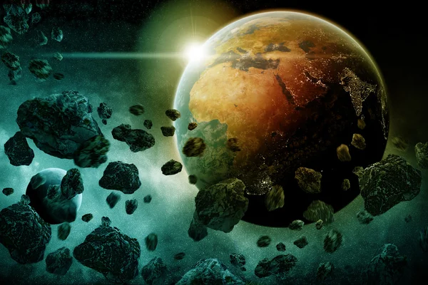 Planet earth Apocalypse — Stockfoto