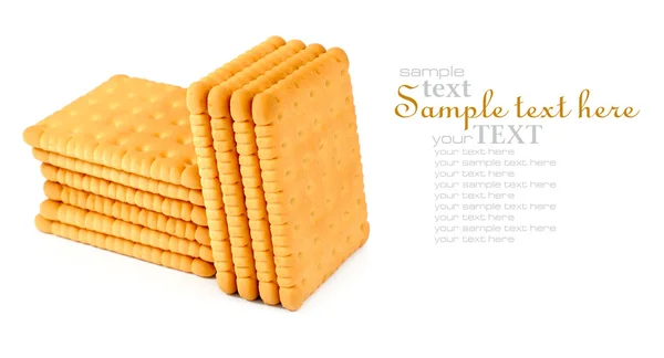Cracker isolati su sfondo bianco — Foto Stock