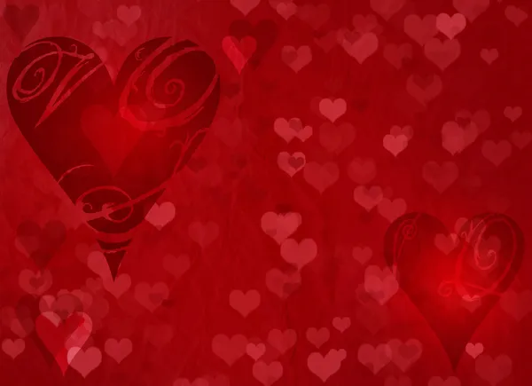 Aftelkalender voor Valentijnsdag rode achtergrond — Stockfoto
