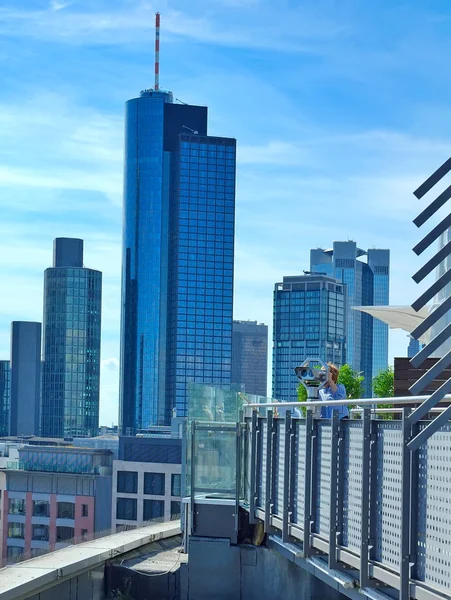 View of the business district, Frankfurt am Main, Germany — Stock Photo, Image