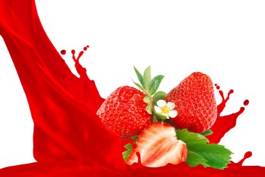 Strawberry juice clipart