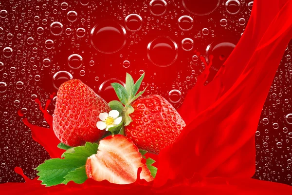 딸기 주스 — 스톡 사진