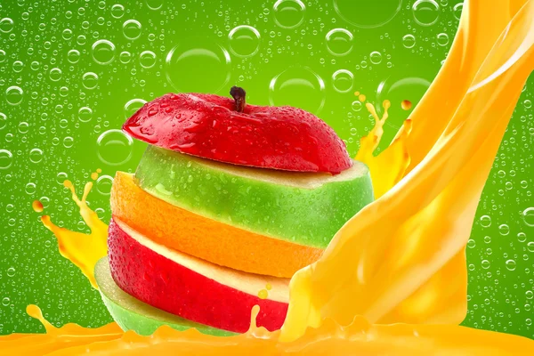 Wymieszać sok jabłkowy — Zdjęcie stockowe