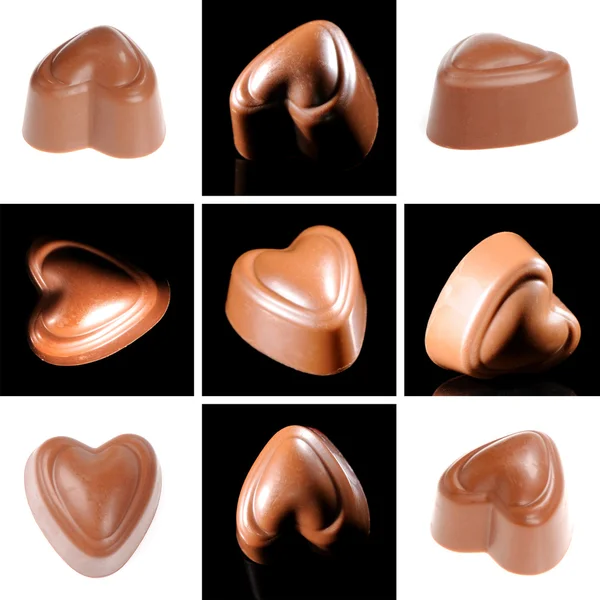 Chocolate candy collage — Stock Photo, Image