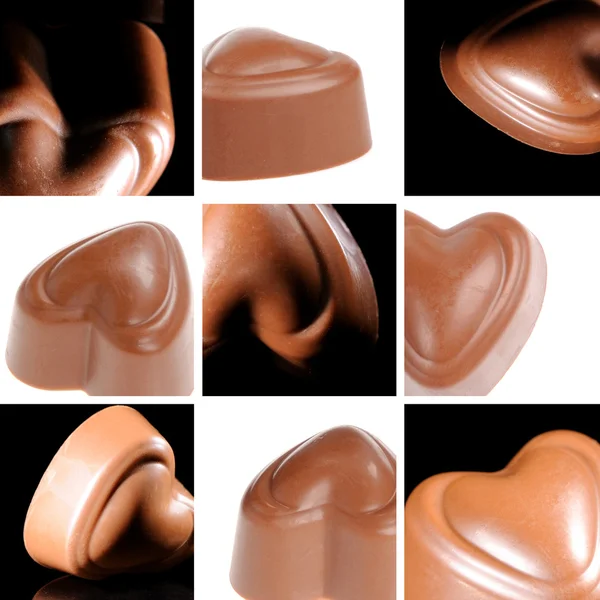 Chocolate candy collage — Stock Photo, Image