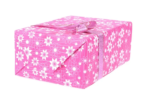 Pembe hediye kutusu — Stok fotoğraf