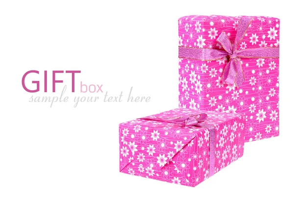 Rózsaszín ajándékdoboz — Stock Fotó