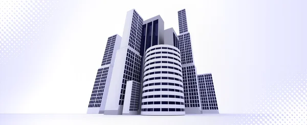Budynki 3D — Zdjęcie stockowe