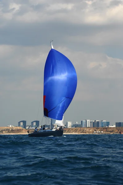 Racing yacht i ett hav — Stockfoto