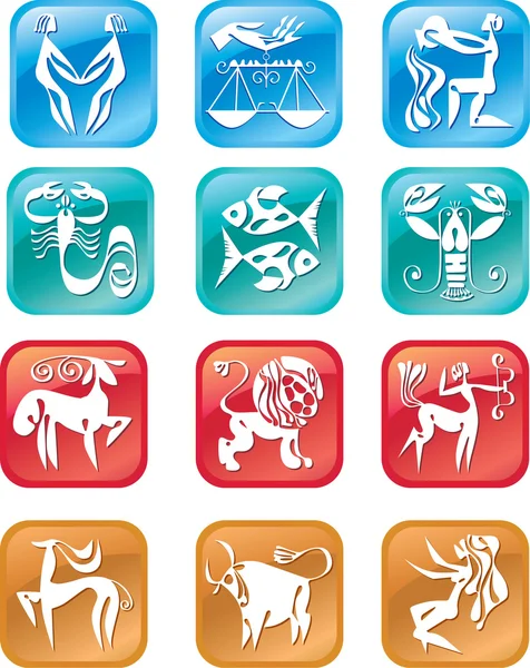 Horoscope zodiac signs — Stock Vector