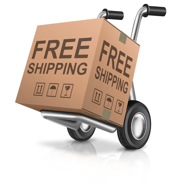 Free shipping carboard box — Stock Photo, Image
