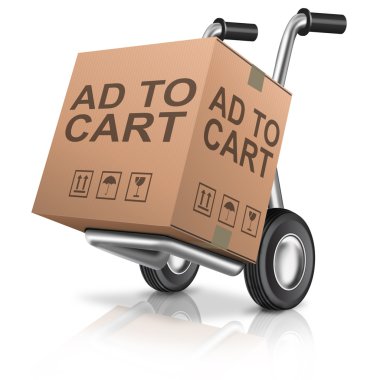 Ad to cart web shop icon clipart
