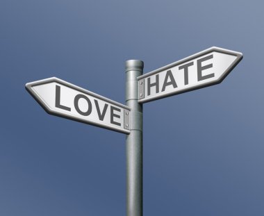 Love hate different taste like not clipart