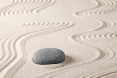 Zen meditation rock garden clipart