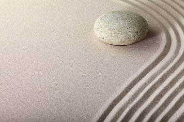 Zen sand stone garden clipart