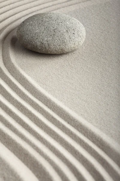 Zen giardino di pietra di sabbia — Foto Stock