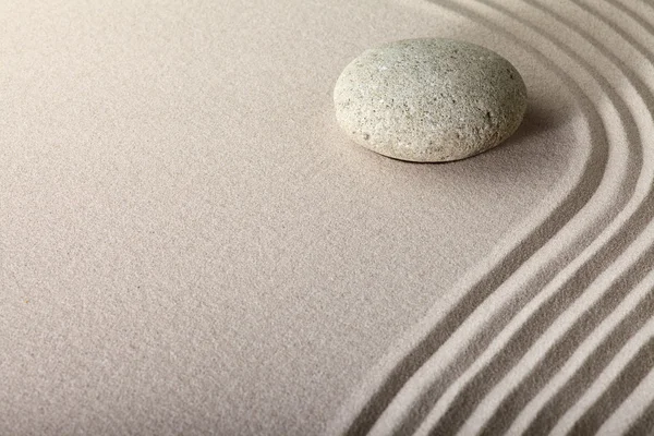 Zen giardino di pietra di sabbia — Foto Stock
