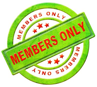 Members only restricted area clipart