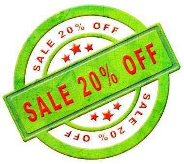 Sale 20% off clipart