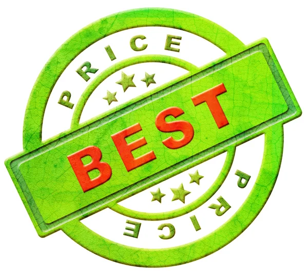Migliore etichetta di prezzo o timbro — Foto Stock
