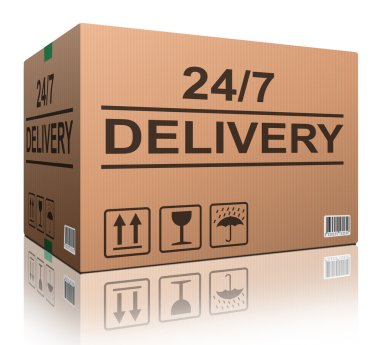 24/7 delivery clipart