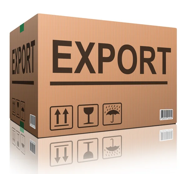 Scatola di cartone esportazione — Foto Stock