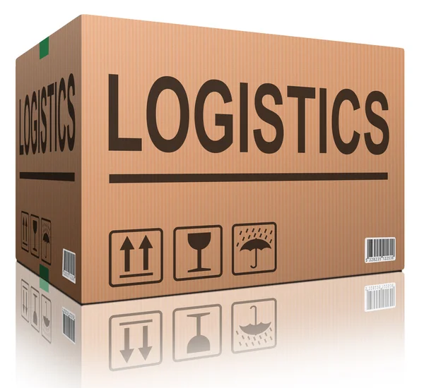 Caixa de papelão logística — Fotografia de Stock