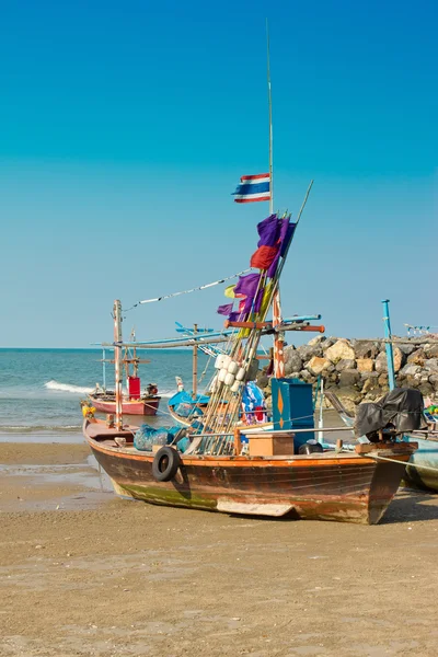 stock image The fishing boats are on the beach