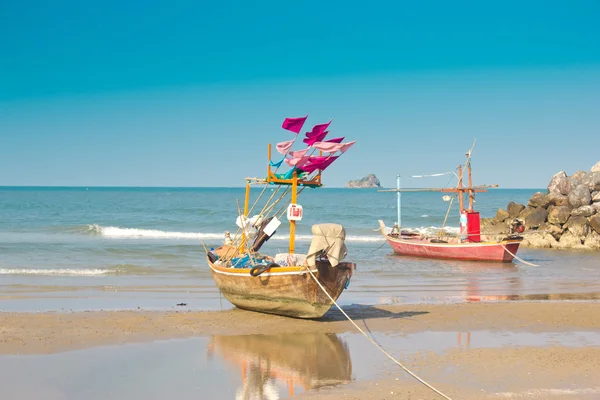 stock image The fishing boats are on the beach