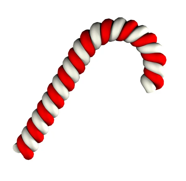 白色背景的糖果手杖 — 图库照片