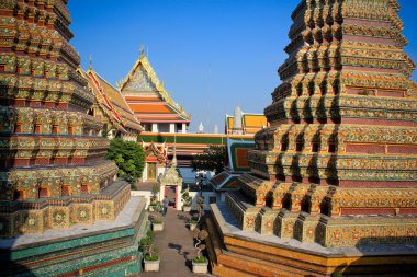 The inside Wat Pho temple in Bangkok clipart