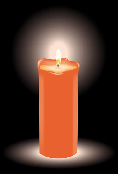 stock vector Vector burning candle