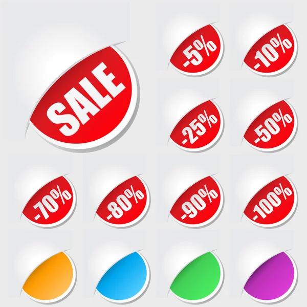 Labels for sale — Stock Vector
