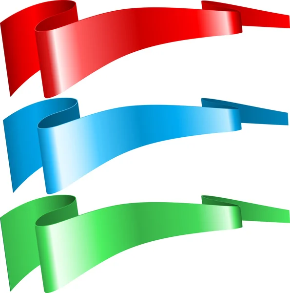 RGB ribbons — Stock Vector