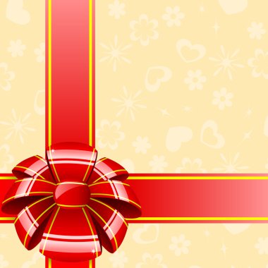 kurdele ile büyük bir kırmızı yay