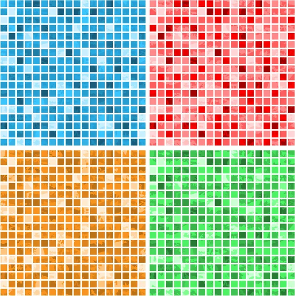 Texturas de mosaico — Vector de stock