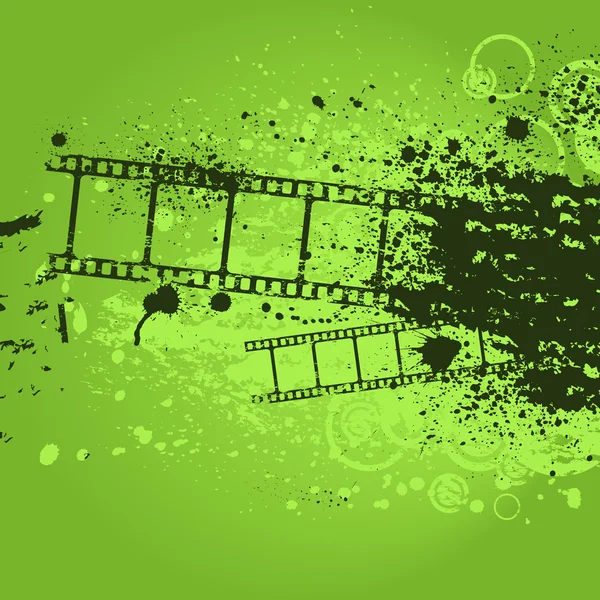 Grunge green film — Stock Vector