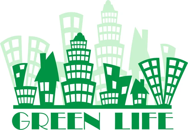 Groene stad — Stockvector