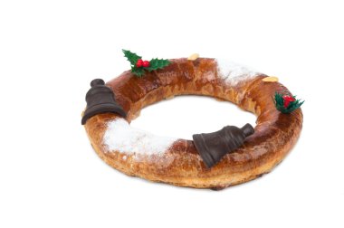 Noel çelenk ile izole çan