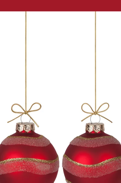 Red hanging baubles — Stock Photo, Image