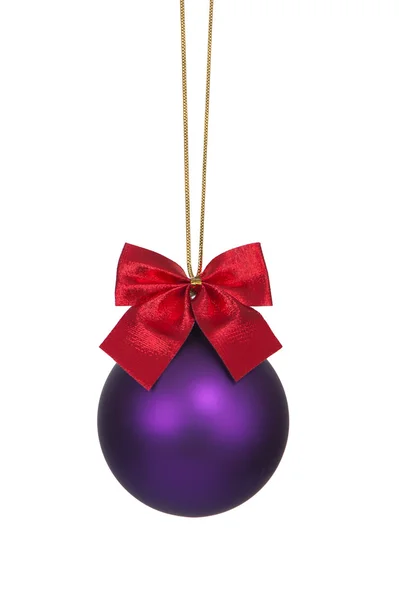 Purple christmas bauble — Stock Photo, Image