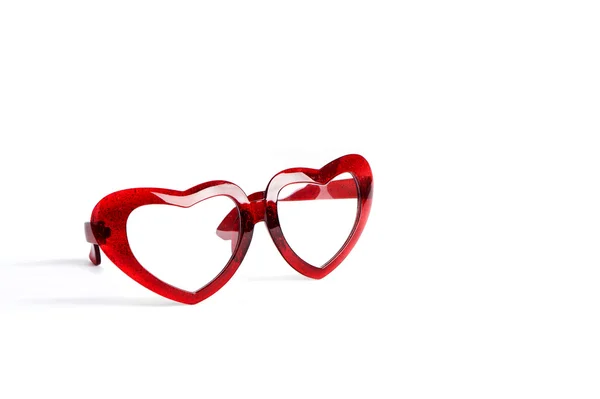 Óculos vermelhos para valentine — Fotografia de Stock
