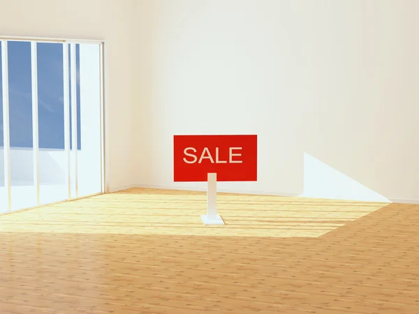 Neue leere Wohnung zum Verkauf — Stockfoto