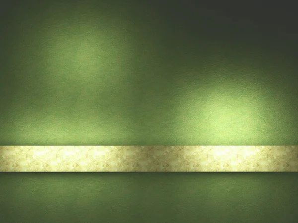 Altın şerit ile yeşil arka plan.