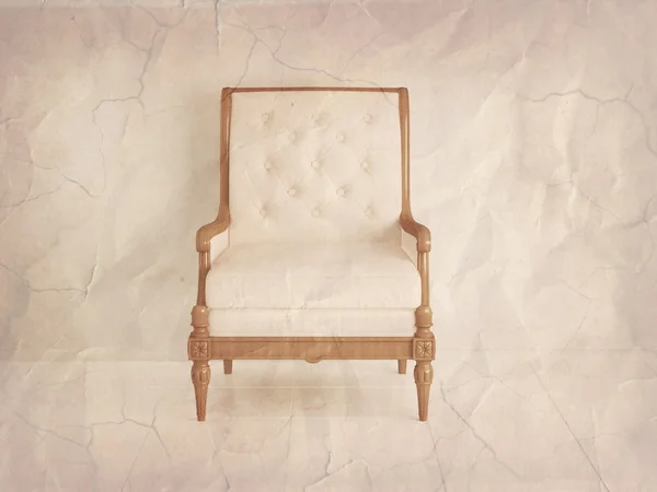 Stock image Classic antique chair, old paper style.