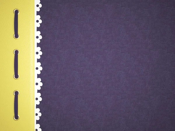 Фиолетовая и желтая обложки для фотоальбома . — стоковое фото
