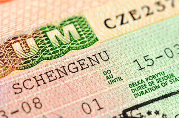 Czech visa — Stock Photo, Image