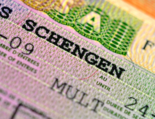 Schengen-visum — Stockfoto