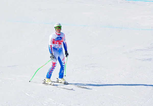 Skifahrer johan clarey (frankreich) — Stockfoto